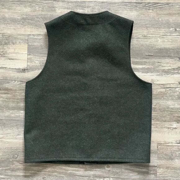 Vintage CC Filson Olive Green Style 20 Mackinaw Wool Vest Size 42 - Picture 3 of 4